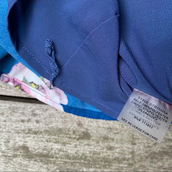 SUGARLIPS Navy & Pink Floral Print Mini Dress - Picture 9 of 10